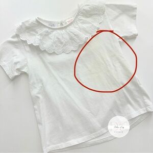 ZARA White Blouse With Embroidery Size 3-4